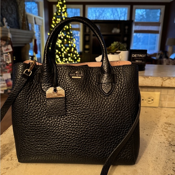 kate spade Handbags - Kate Spade Black Textured Satchel